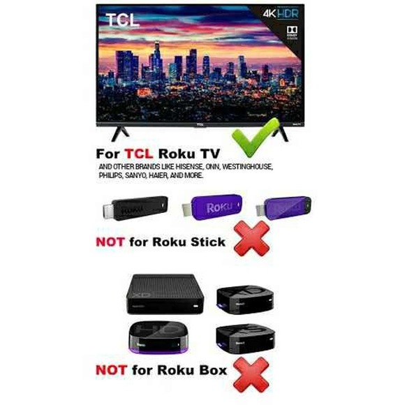 2 PACK Remotes for Roku TVs NEW TCL Sharp Hisense Onn Insignia Remote Control - Picture 6 of 6